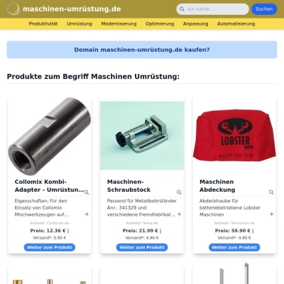Screenshot maschinen-umrüstung.de