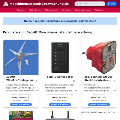 Screenshot maschinenzustandsüberwachung.de