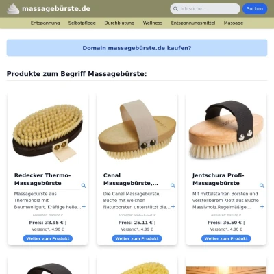 Screenshot massagebürste.de