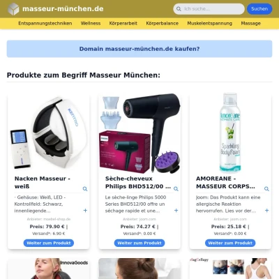 Screenshot masseur-münchen.de