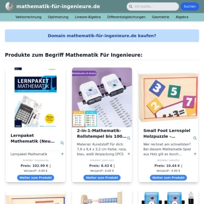 Screenshot mathematik-für-ingenieure.de