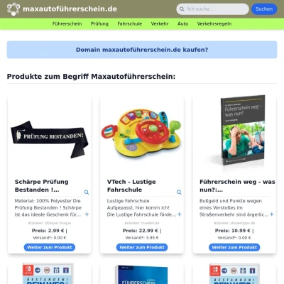 Screenshot maxautoführerschein.de