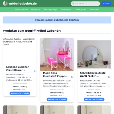 Screenshot möbel-zubehör.de