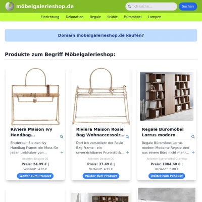 Screenshot möbelgalerieshop.de