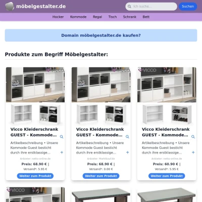 Screenshot möbelgestalter.de