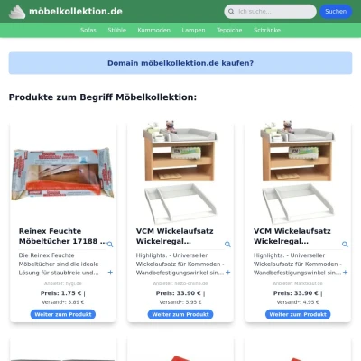 Screenshot möbelkollektion.de