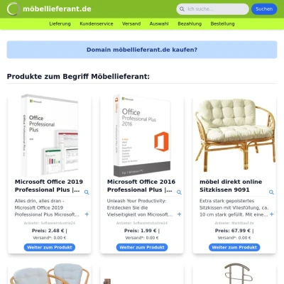 Screenshot möbellieferant.de