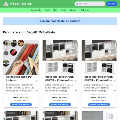 Screenshot möbelliste.de