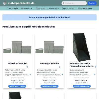 Screenshot möbelpackdecke.de