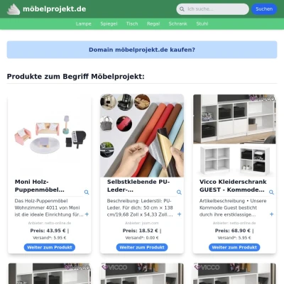 Screenshot möbelprojekt.de