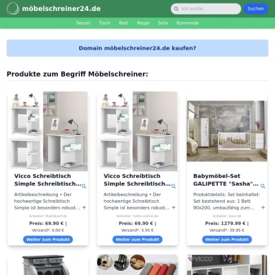 Screenshot möbelschreiner24.de