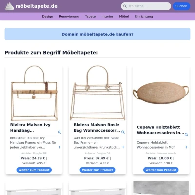 Screenshot möbeltapete.de