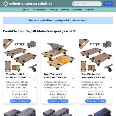 Screenshot möbeltransportgeschäft.de