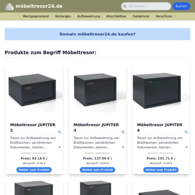 Screenshot möbeltresor24.de