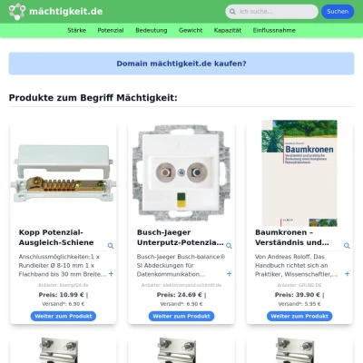 Screenshot mächtigkeit.de