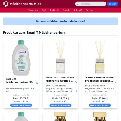 Screenshot mädchenparfum.de