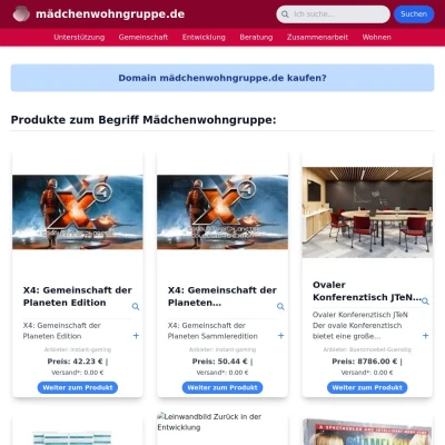 Screenshot mädchenwohngruppe.de