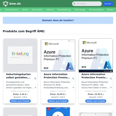 Screenshot äme.de