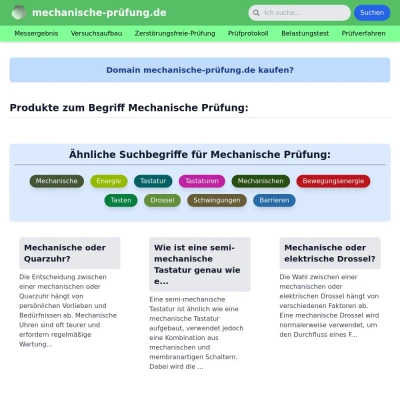 Screenshot mechanische-prüfung.de