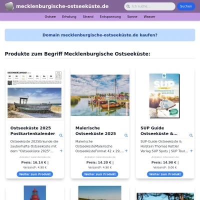 Screenshot mecklenburgische-ostseeküste.de