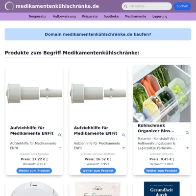 Screenshot medikamentenkühlschränke.de