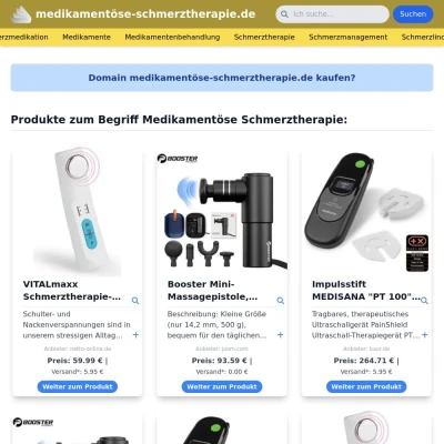 Screenshot medikamentöse-schmerztherapie.de