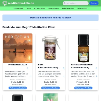 Screenshot meditation-köln.de