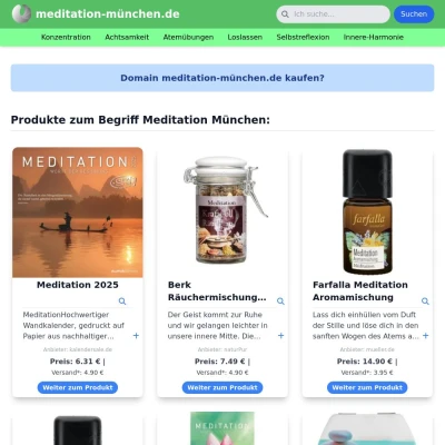 Screenshot meditation-münchen.de