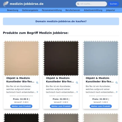 Screenshot medizin-jobbörse.de