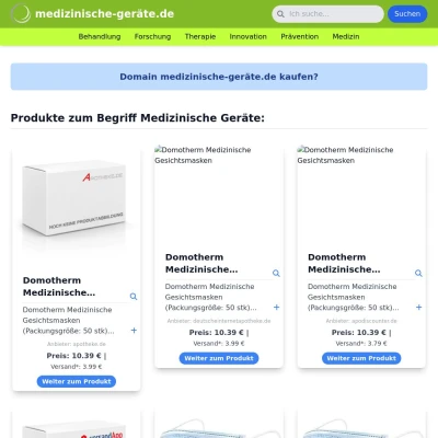Screenshot medizinische-geräte.de