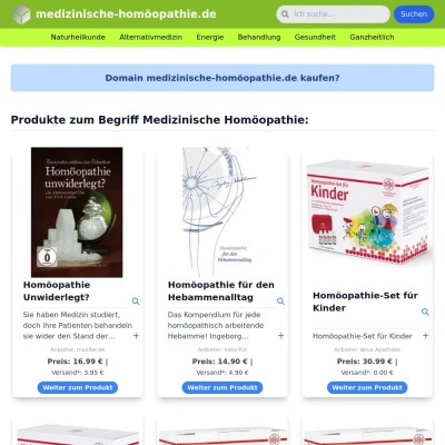 Screenshot medizinische-homöopathie.de