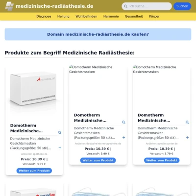 Screenshot medizinische-radiästhesie.de