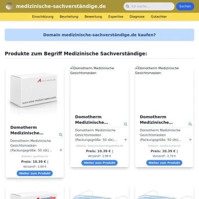 Screenshot medizinische-sachverständige.de