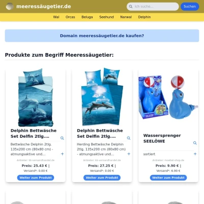 Screenshot meeressäugetier.de