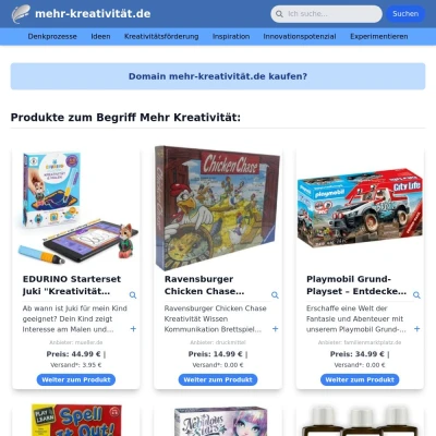 Screenshot mehr-kreativität.de