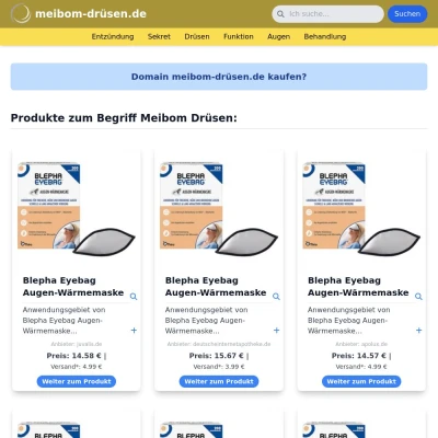 Screenshot meibom-drüsen.de