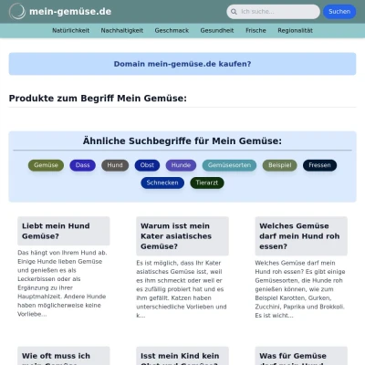 Screenshot mein-gemüse.de