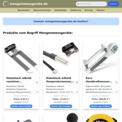 Screenshot mengenmessgeräte.de