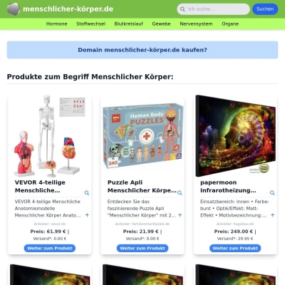 Screenshot menschlicher-körper.de