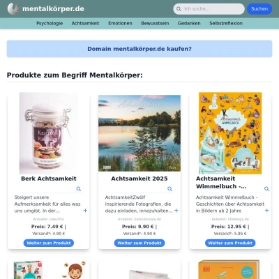 Screenshot mentalkörper.de