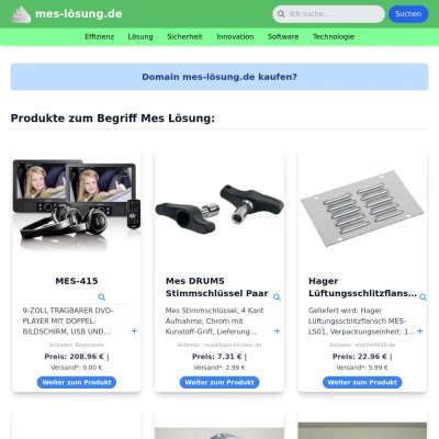 Screenshot mes-lösung.de