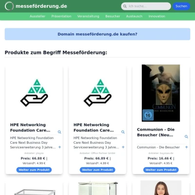 Screenshot messeförderung.de