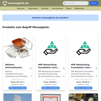 Screenshot messegäste.de