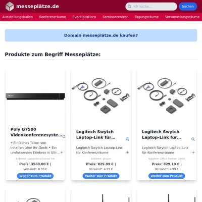 Screenshot messeplätze.de