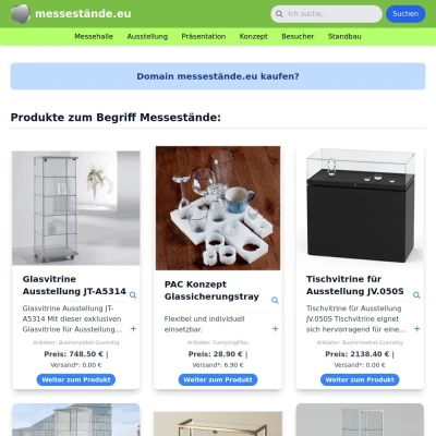 Screenshot messestände.eu