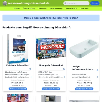 Screenshot messewohnung-düsseldorf.de