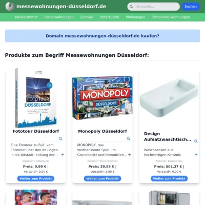 Screenshot messewohnungen-düsseldorf.de