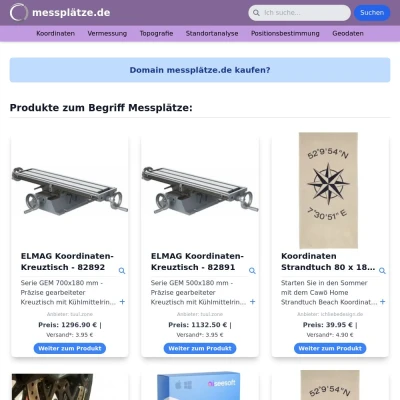 Screenshot messplätze.de