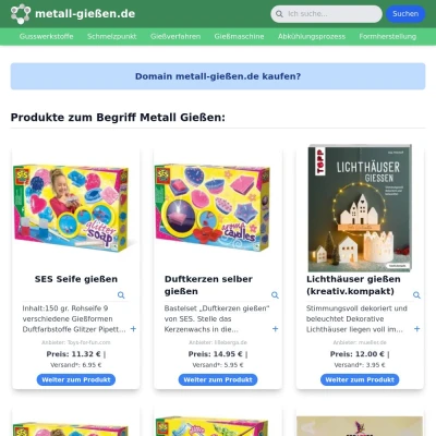 Screenshot metall-gießen.de