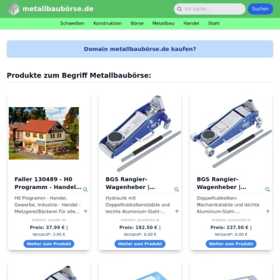 Screenshot metallbaubörse.de